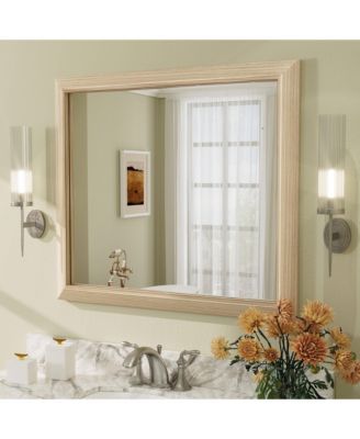 32" x 36" Inch Thick Metal Framed Wall Mirrors for Bedroom, Rectangle Wall-Mounted Mirrors