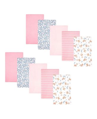 Girl Cotton Poly Flannel Burp Cloths 10-Pack, Loves Me Deerly, One Size