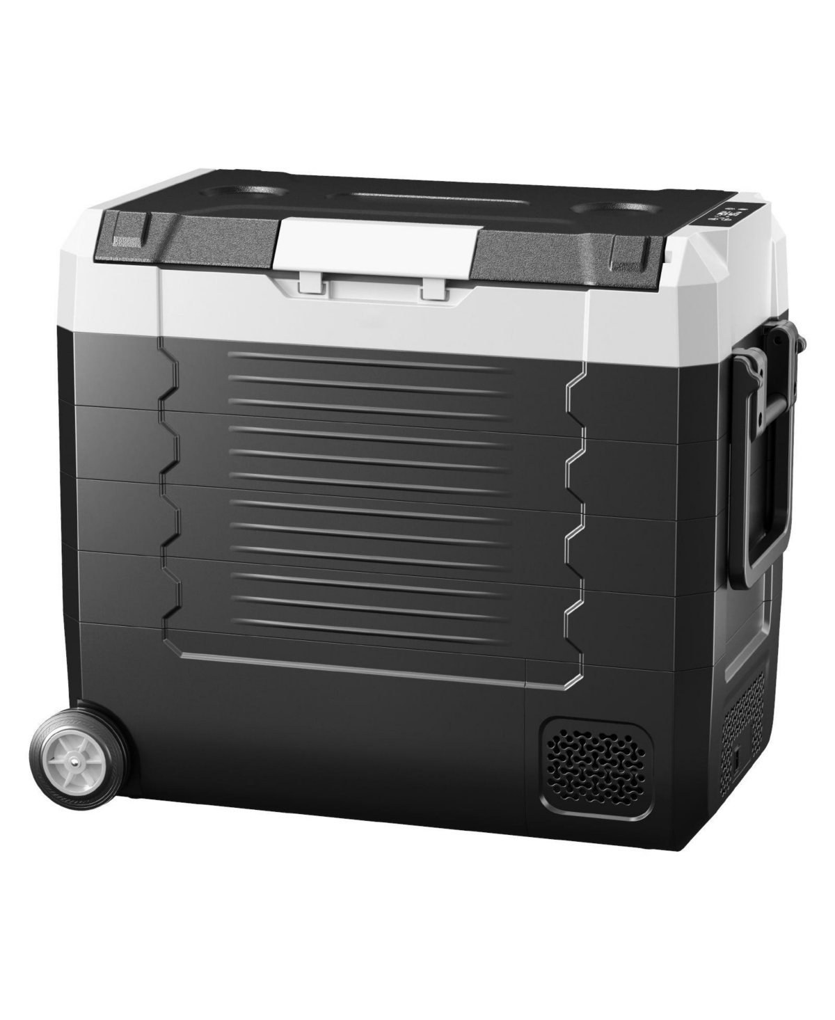 Mecale Quart Car Refrigerator Dual Zone with App Control Wheels