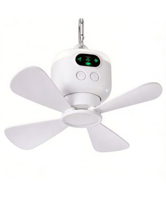 11" Portable Camping Fan with Lights Hanging Rechargeable Remote Control 8000mAh