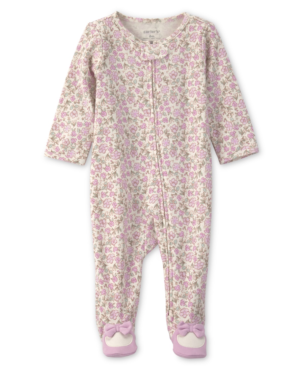 Carter's Baby Girl's Floral 2-Way Zip Sleep & Play — фото 1