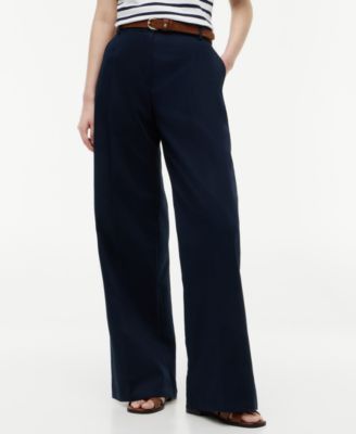 Women's Cotton Wide-Leg Chino Pants