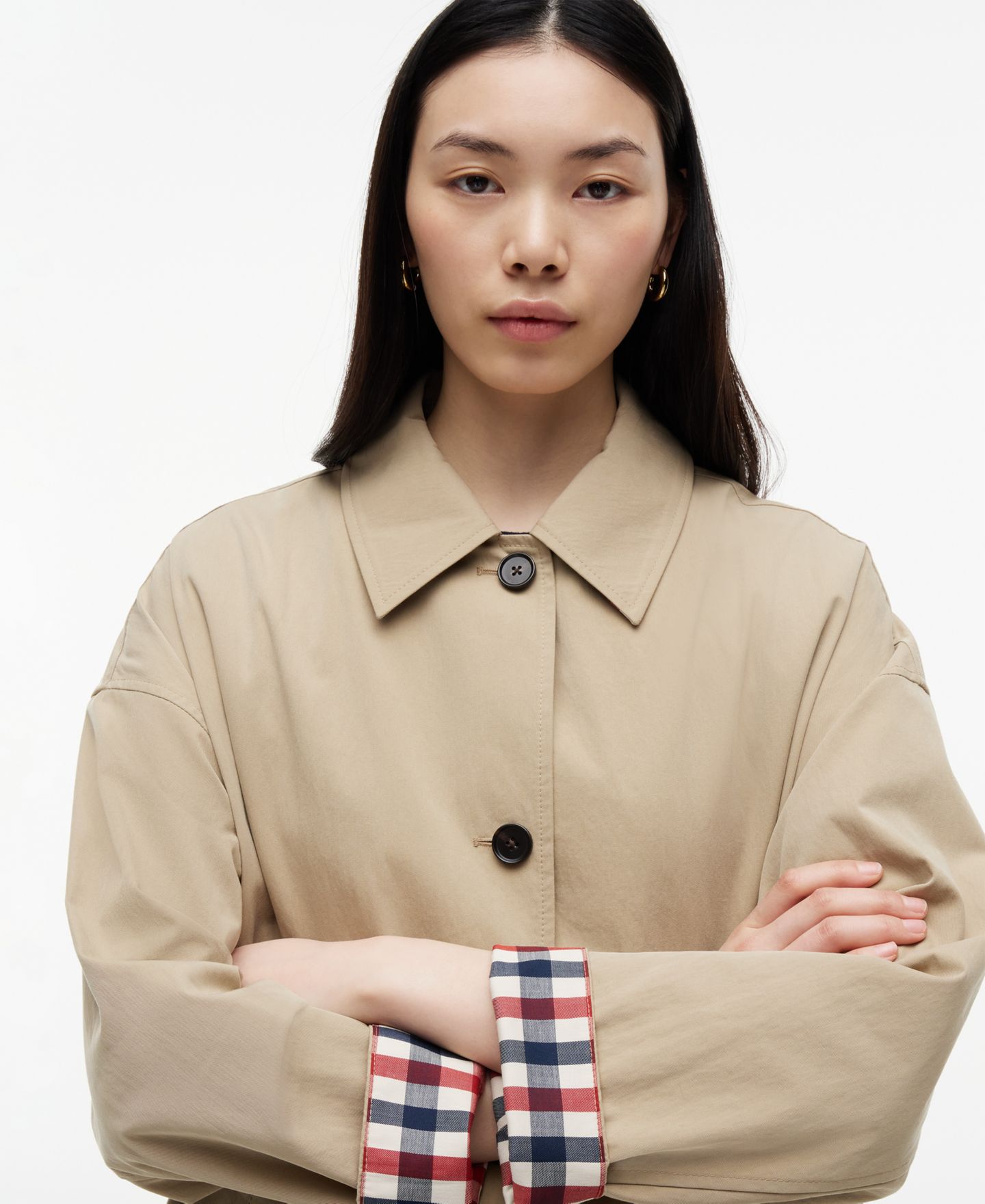 Женское пальто Tommy Hilfiger Cotton Button-Front, цвет: Верблюжий — фото 2
