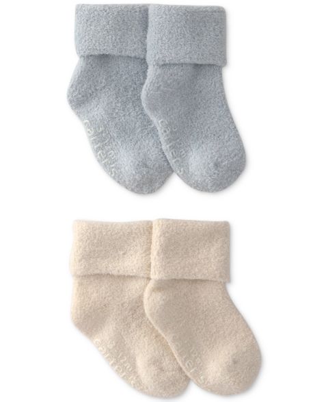 Носки Chenille, низкие, 2 шт. — Carter's, цвет: Синий / Слоновая кость