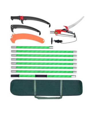 Manual Pole Saw 3.87-27 feet Extendable Pole Tree Pruner with Scissors
