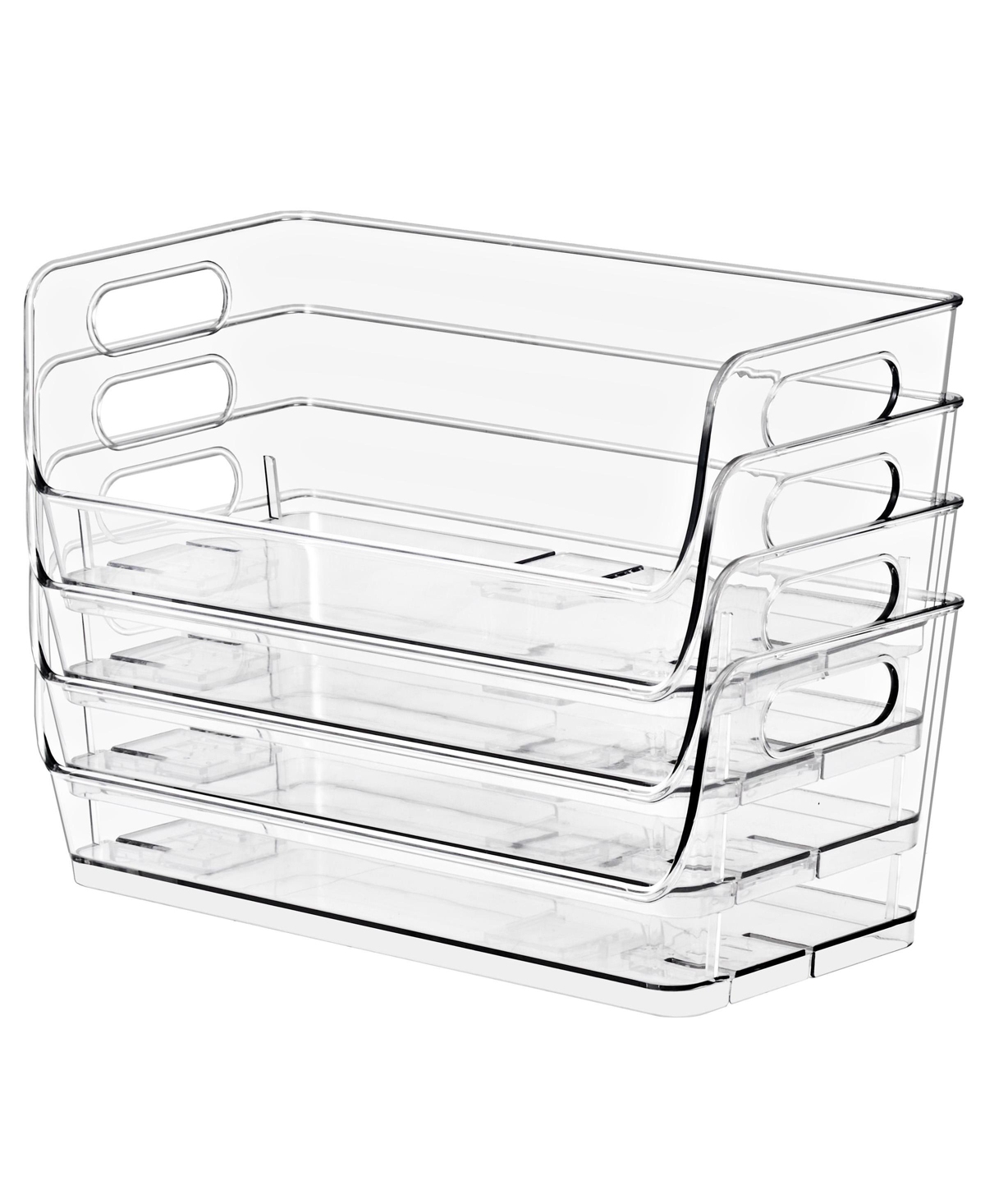 Sorbus Pack Small Wide Open Front Stackable Storage Bins for Kitchen Pantry Organization