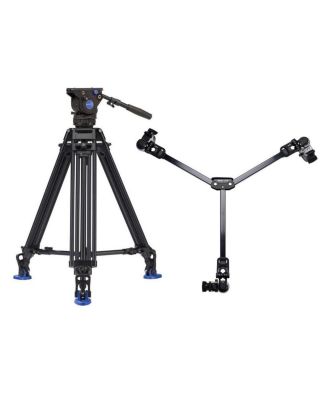 BV4 PRO 3-Section Aluminum Video Tripod, Bundle with DL-08 Dolly