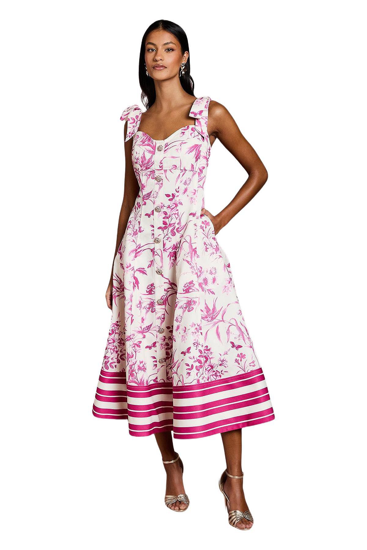 Coast Women's Panelled Fit And Flare Midi Dress view 1 — MAYCSS fashion products
