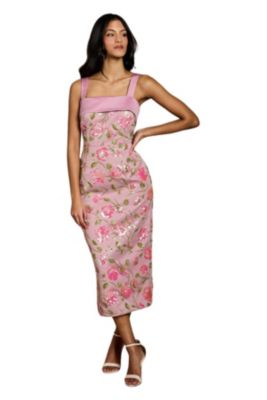 Women's Sequin Floral Pencil Dress