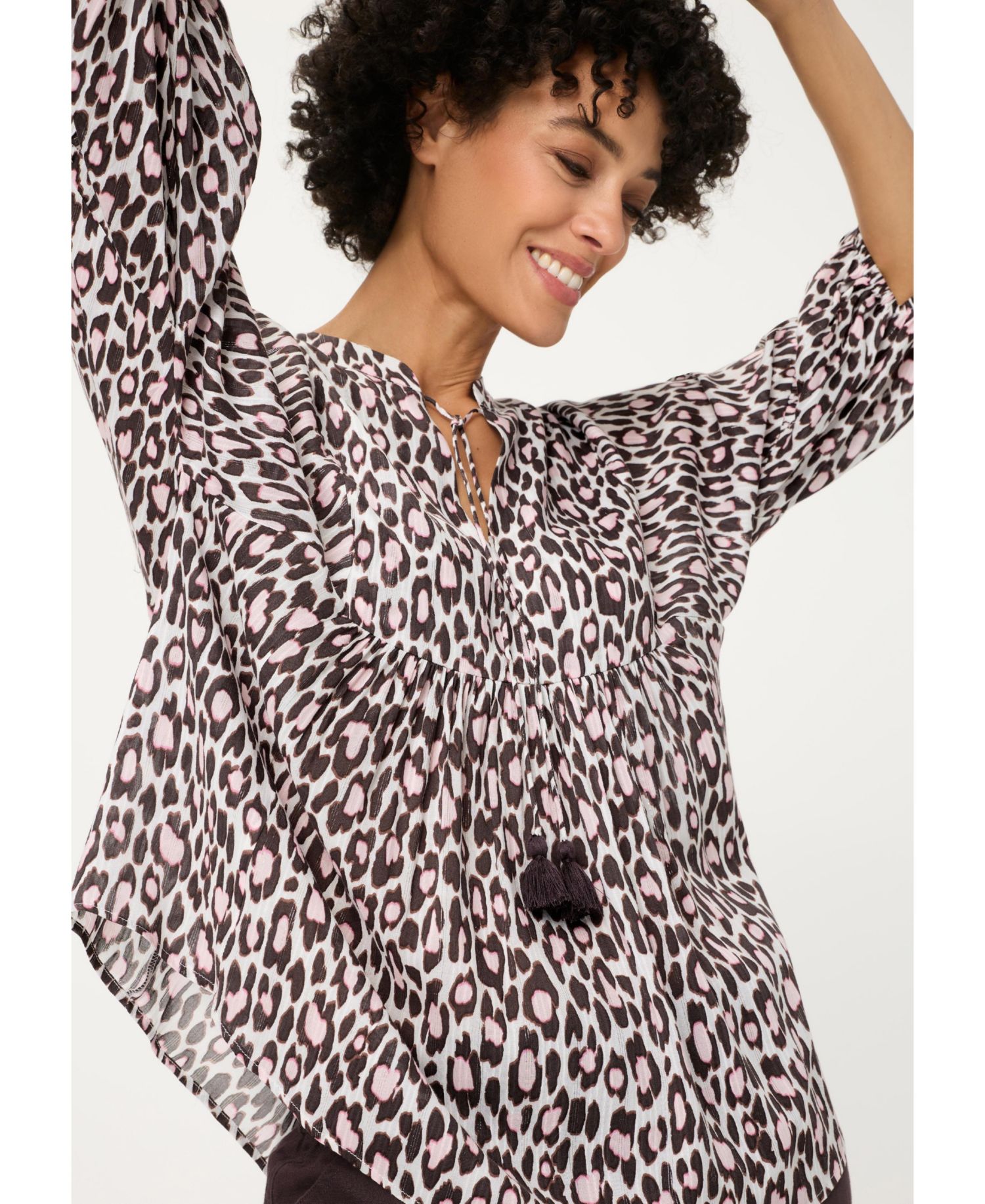 Women's Leopard Tunic Blouse