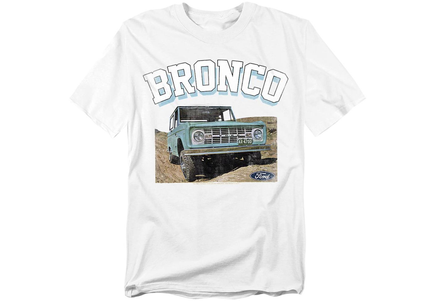 Мужская футболка Mustang Ford Bronco, цвет: Белый — фото 1