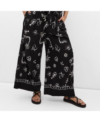 Women's Resort Border Print Pant