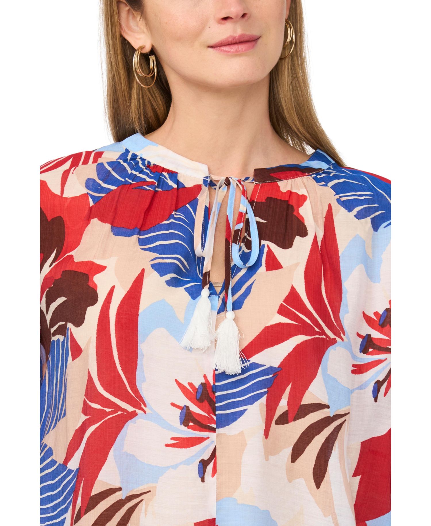 Women's V-Neck Long-Sleeve Blouse