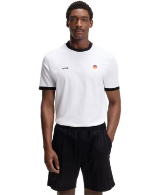 Men's Stretch-Cotton Germany Country Flag Logo T-Shirt