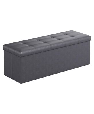 Modern 43 Inch Folding Storage Bench Ottoman for Home Use