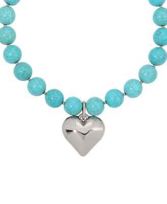 Luck and Love Turquoise Beaded Choker Necklace