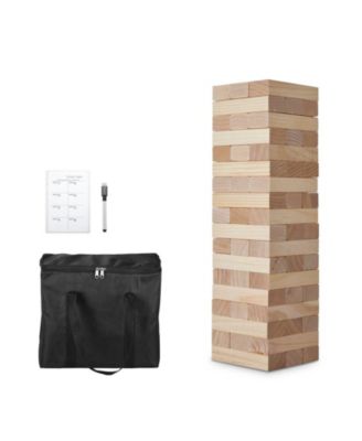 Medium Tumbling Tower 54 Pine Wood Blocks with Bag and Scoreboard