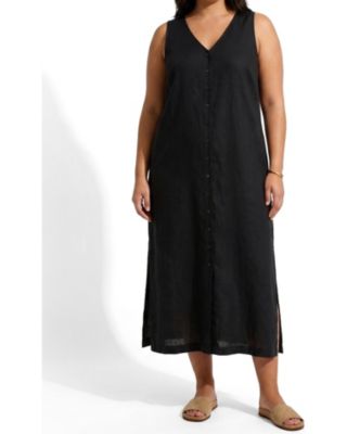 brown and white polka dot maxi dress Second Glance Olga Criss-Cross Back Midi Dress Polka Dot Brown