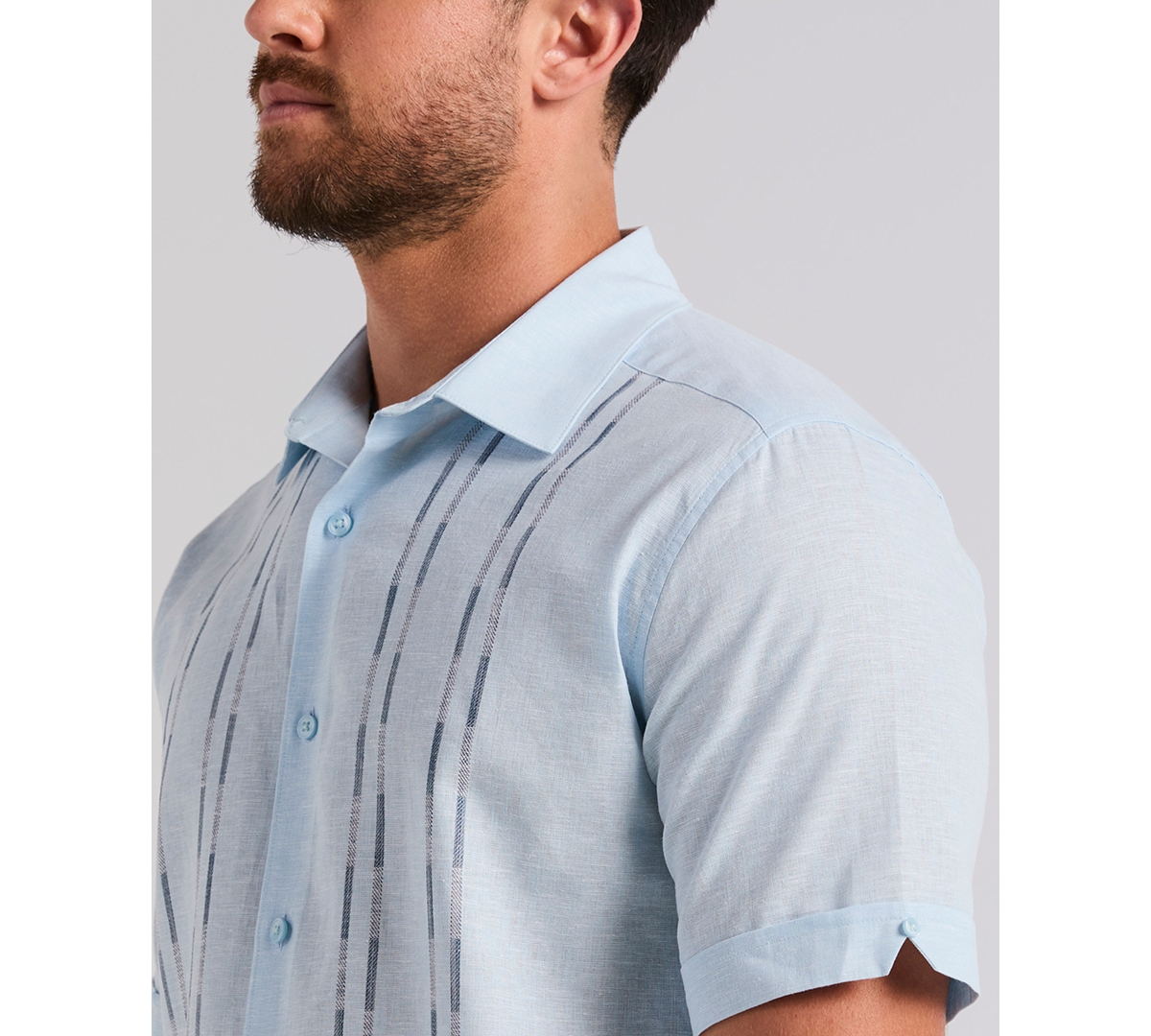 Cubavera Men's Dobby Panels Shirt