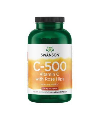 Swanson Vitamin C with Rose Hips 500 Milligrams 400 Capsules