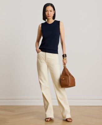 Petite High-Rise Straight-Leg Jeans