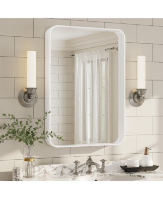 20" x 28" High-Strength Tempered Glass and Aluminum Alloy Framed Wall Decor Bathroom Vanity Mirror