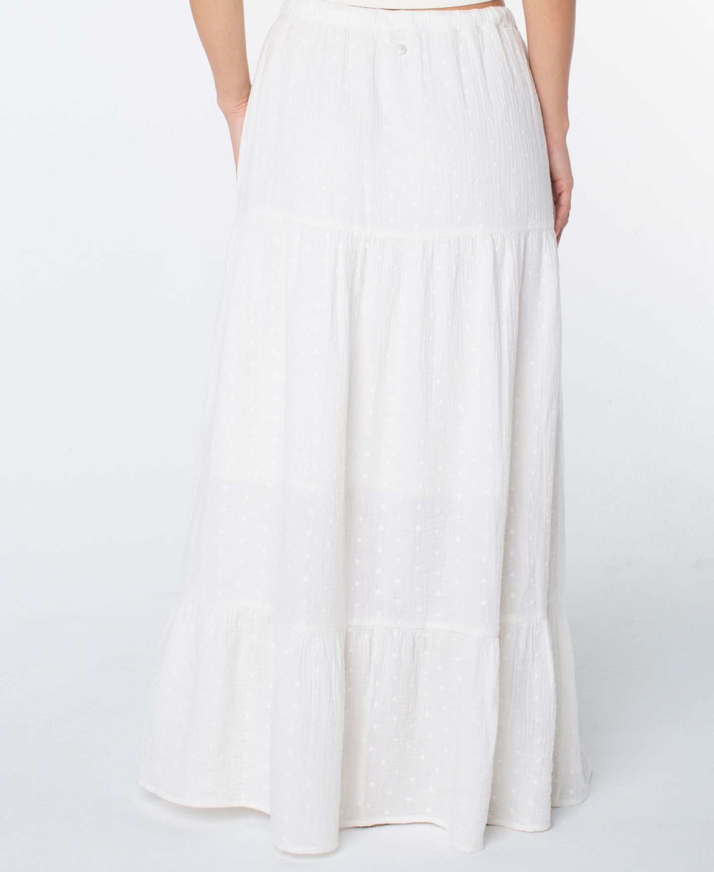 Женская юбка Roxy Side Street Tiered Maxi, цвет: Облачный — фото 4
