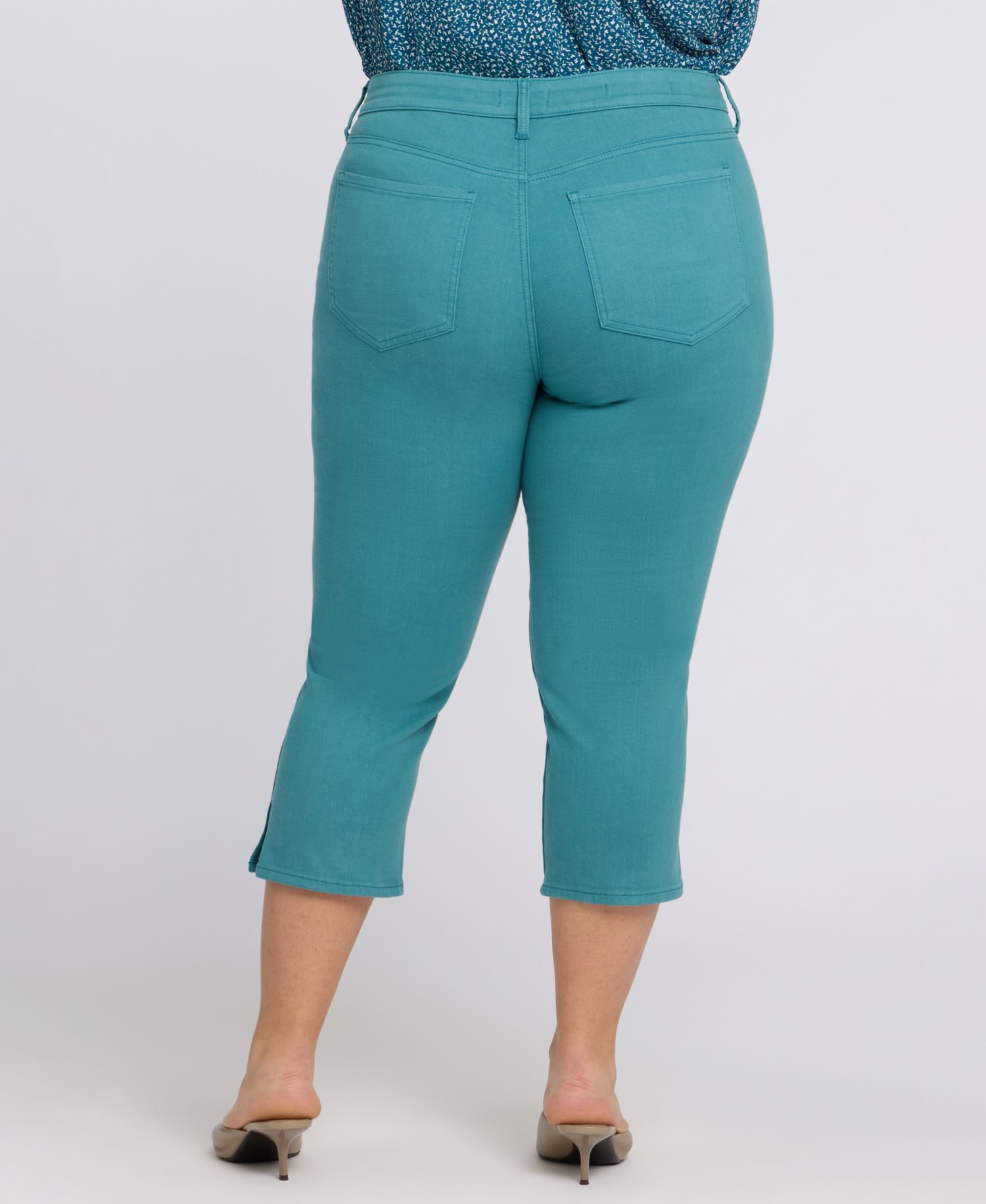 Plus Size Chloe Capri Jeans with Lift Tuck Technology in Cool Embrace Denim