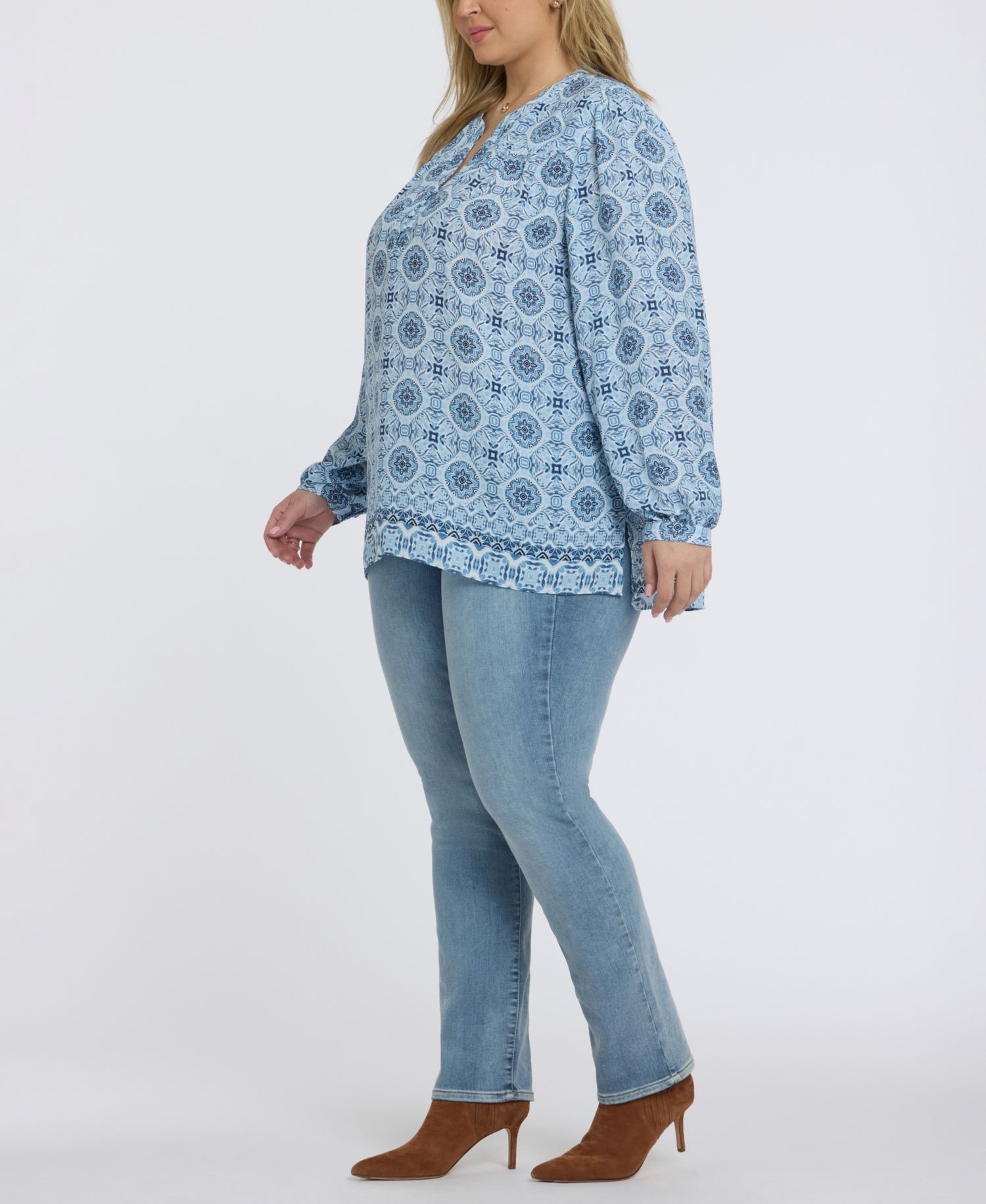 Plus Size Trinity Split Neck Top