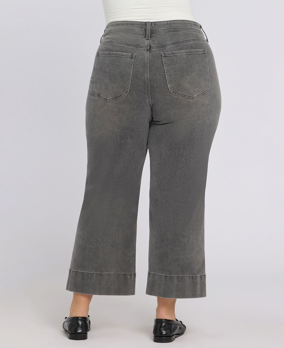 NYDJ Plus Size Teresa Wide-Leg Ankle Jeans with Lift Tuck Technology view 5 — MAYCSS fashion products