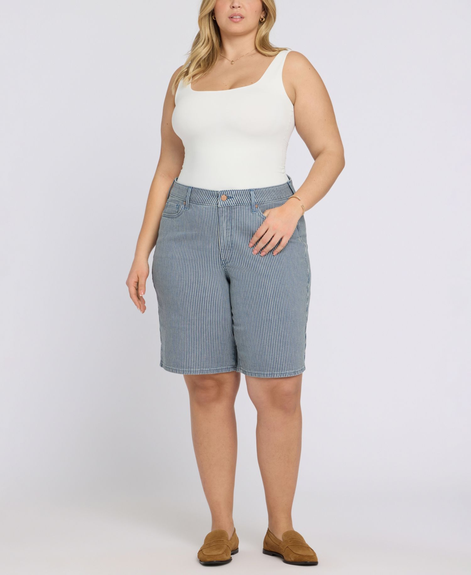 Plus Size Lilly Mid-Rise Shorts with Lift Tuck Technology