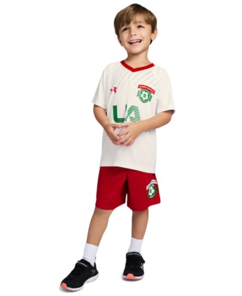 Детский комплект Under Armour Tech Soccer: футболка и шорты, 2-7 лет, цвет: Белый / Красный