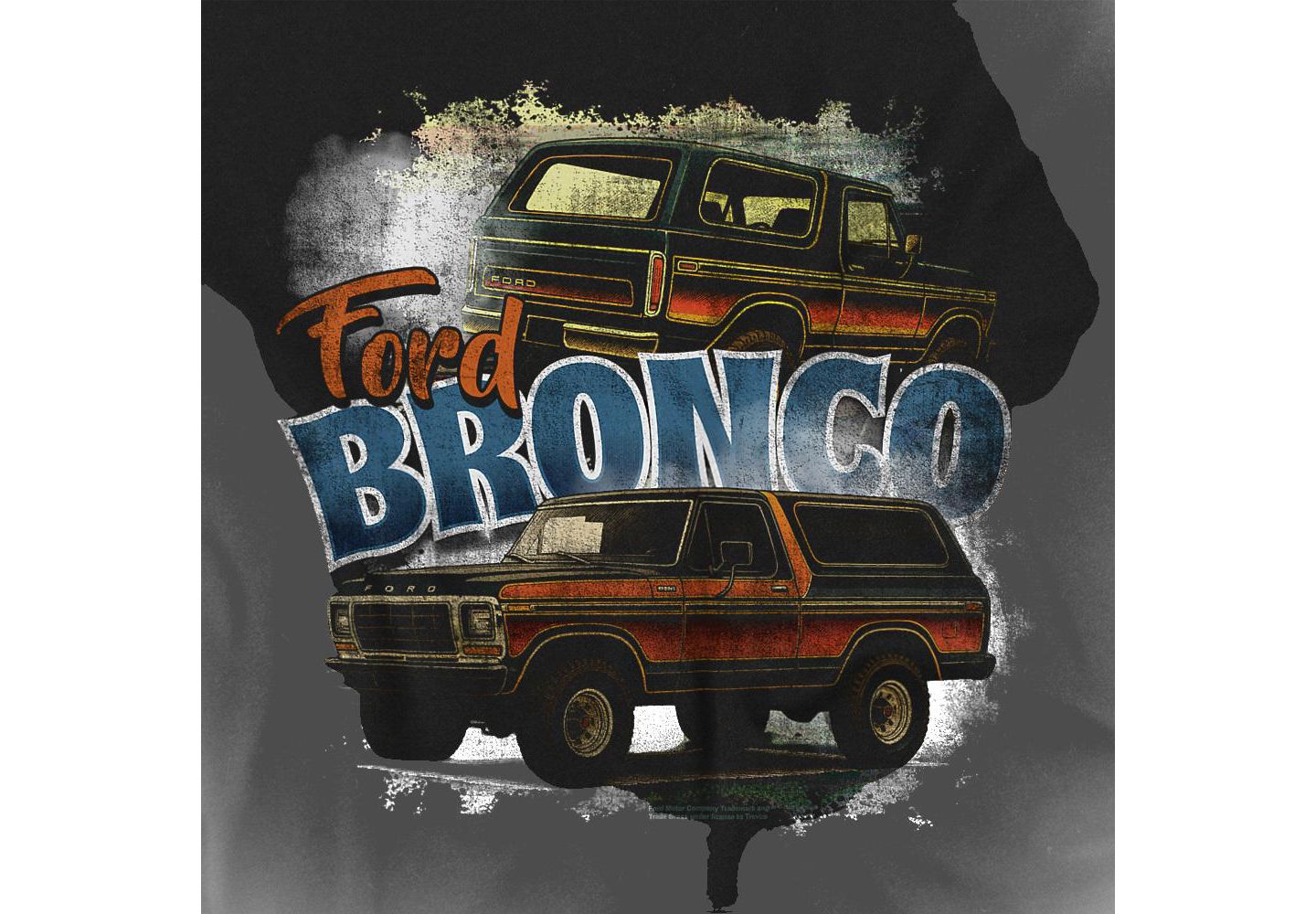 Мужская футболка Mustang Ford Bronco Clouded, цвет: Чёрный — фото 3