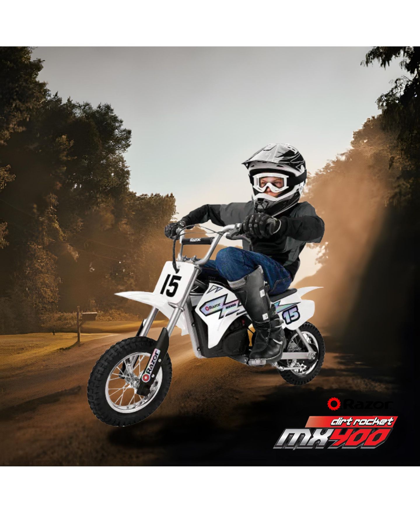 Детская игрушка Razor MX400 Dirt Rocket 24V Electric Dirt Bike, 140-Pound Capacity, Ages 13+ — фото 8