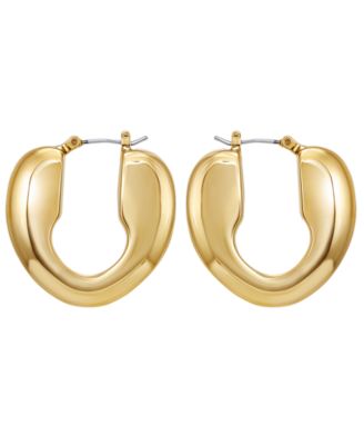 Gold-Tone Click-Top Hoop Earrings
