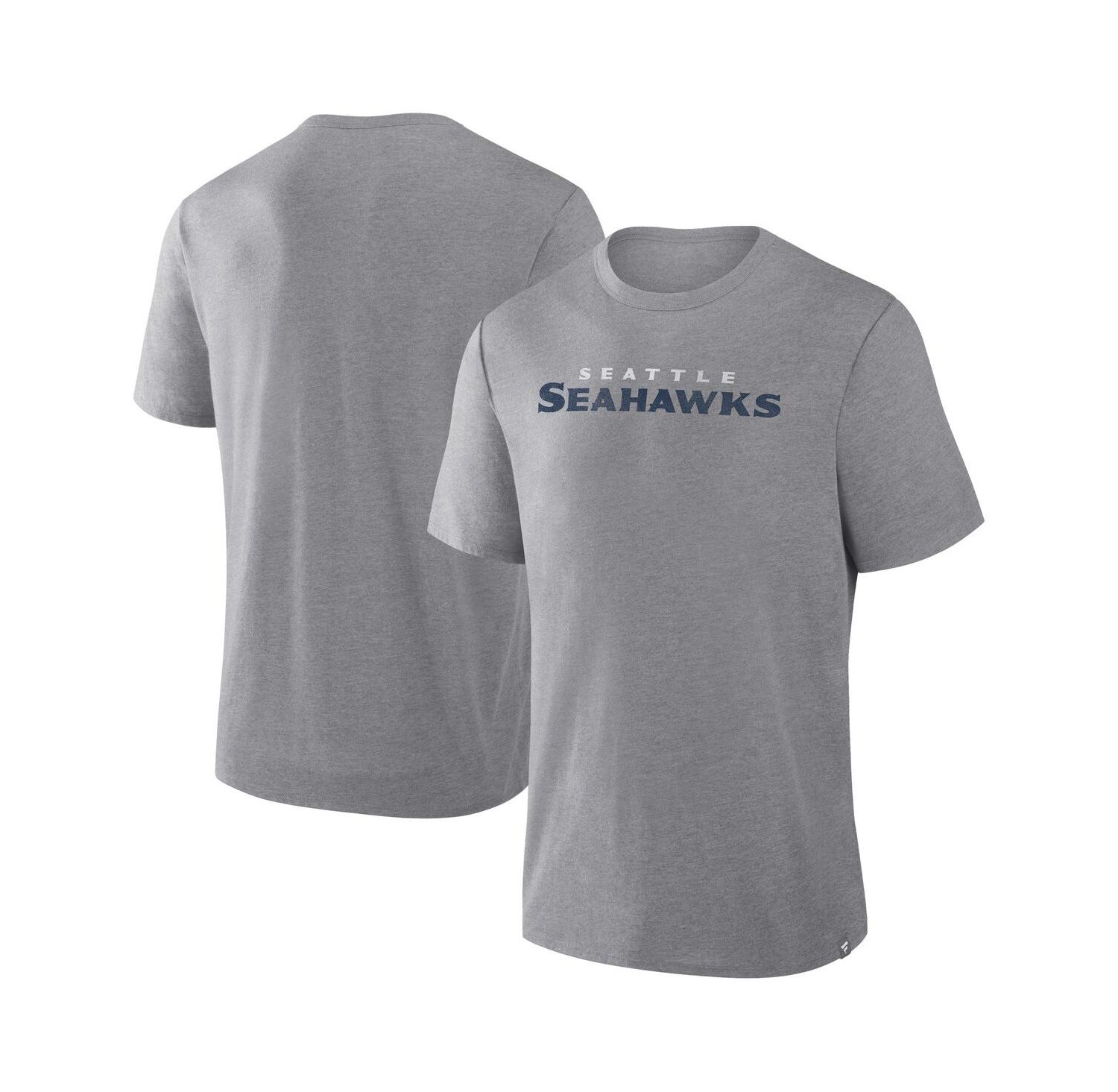 Men's Heather Gray Seattle Seahawks Pass Rush Tri-Blend T-Shirt