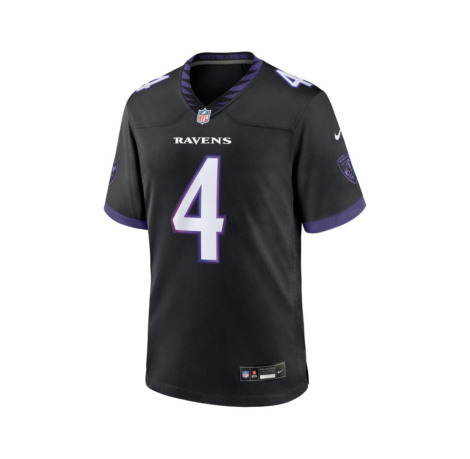 Men's Zay Flowers Black Baltimore Ravens Alternate Game Jersey