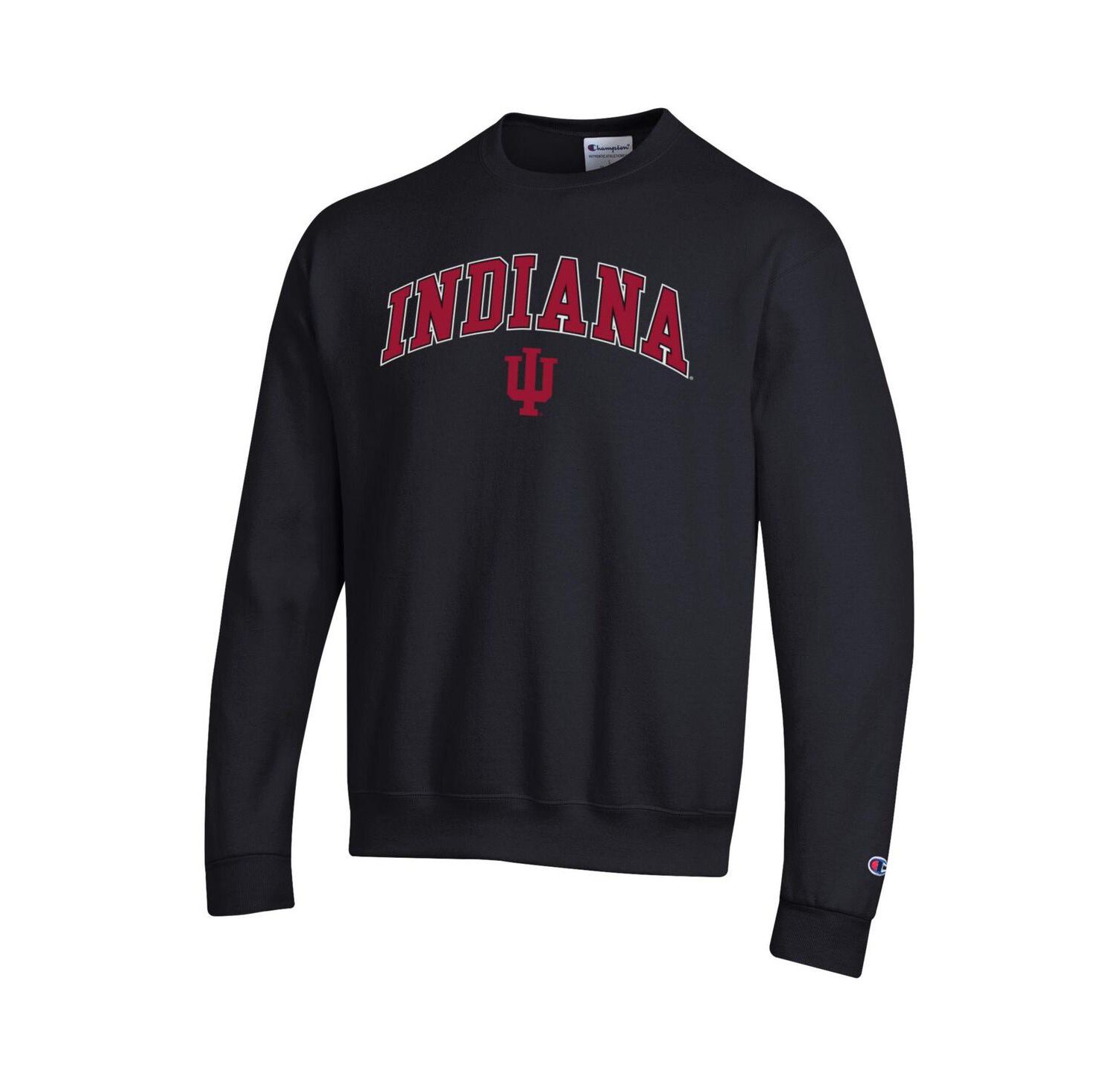 Men's Crimson Indiana Hoosiers Arch Over Logo Pullover Sweatshirt
