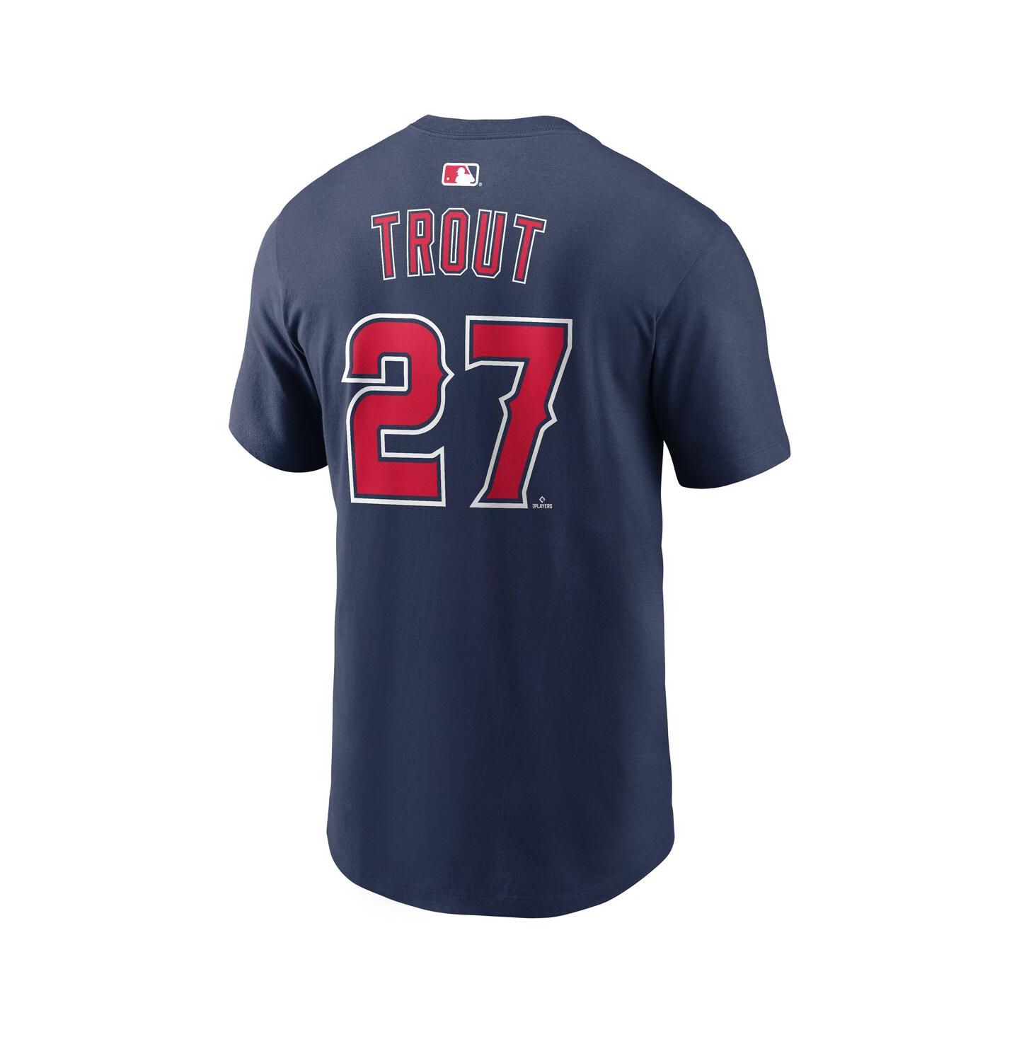 Мужская футболка Nike Mike Trout Navy Los Angeles Angels Name & Number — фото 3