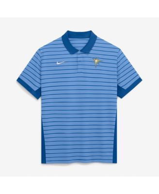 Men's Light Blue Tampa Bay Rays Authentic Collection Striped Victory Dri-FIT Polo Shirt