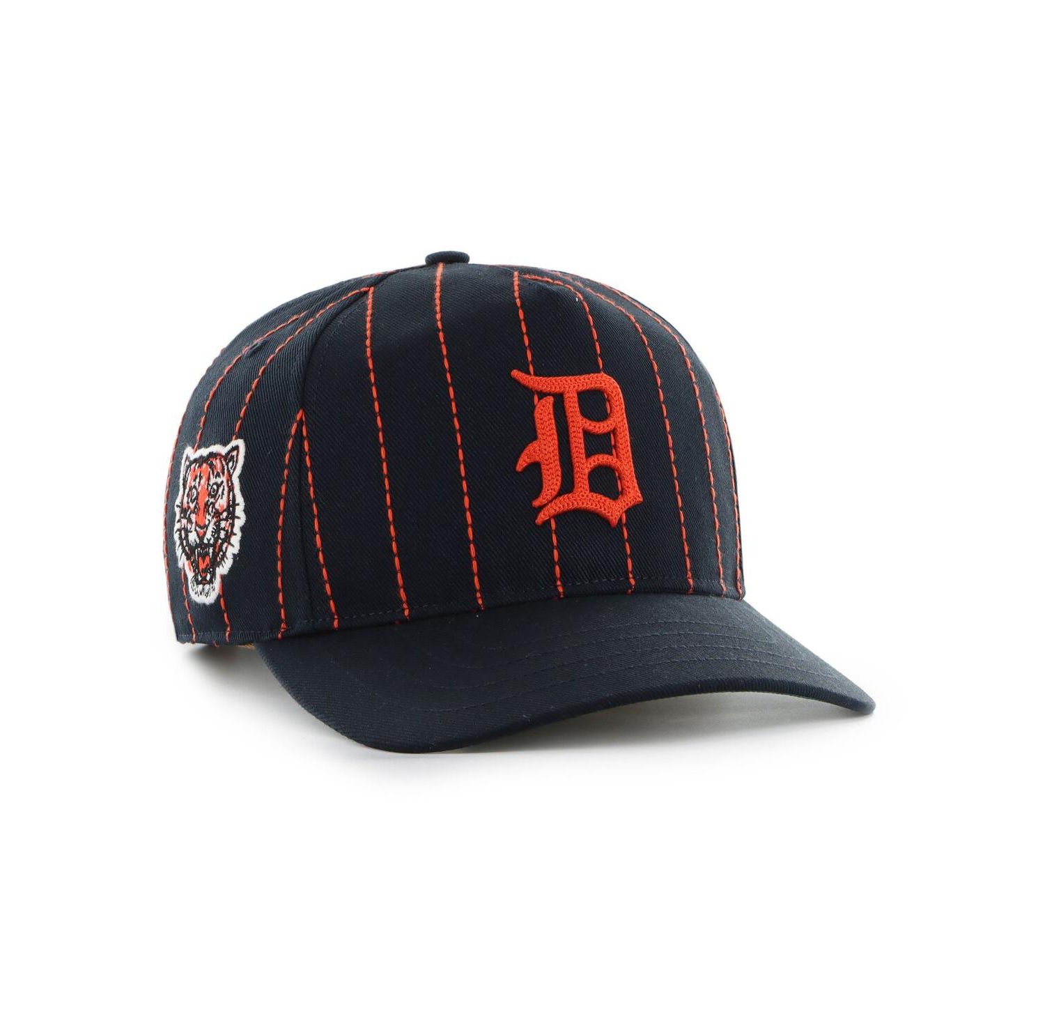 Men's x Rawlings Navy Detroit Tigers Pinstripe Hitch Adjustable Hat