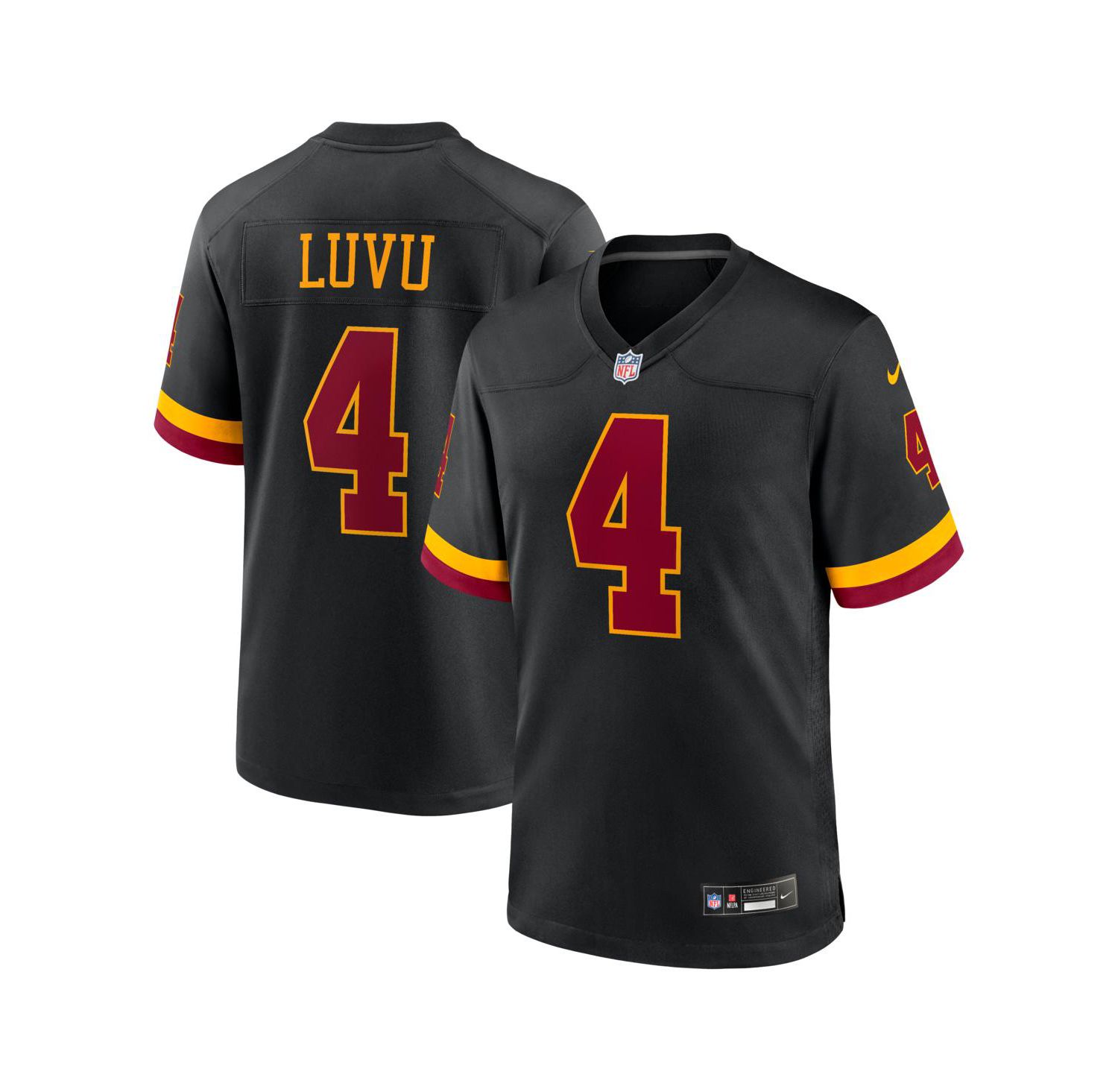 Men's Frankie Luvu Black Washington Commanders Hail Raiser Alternate Game Jersey