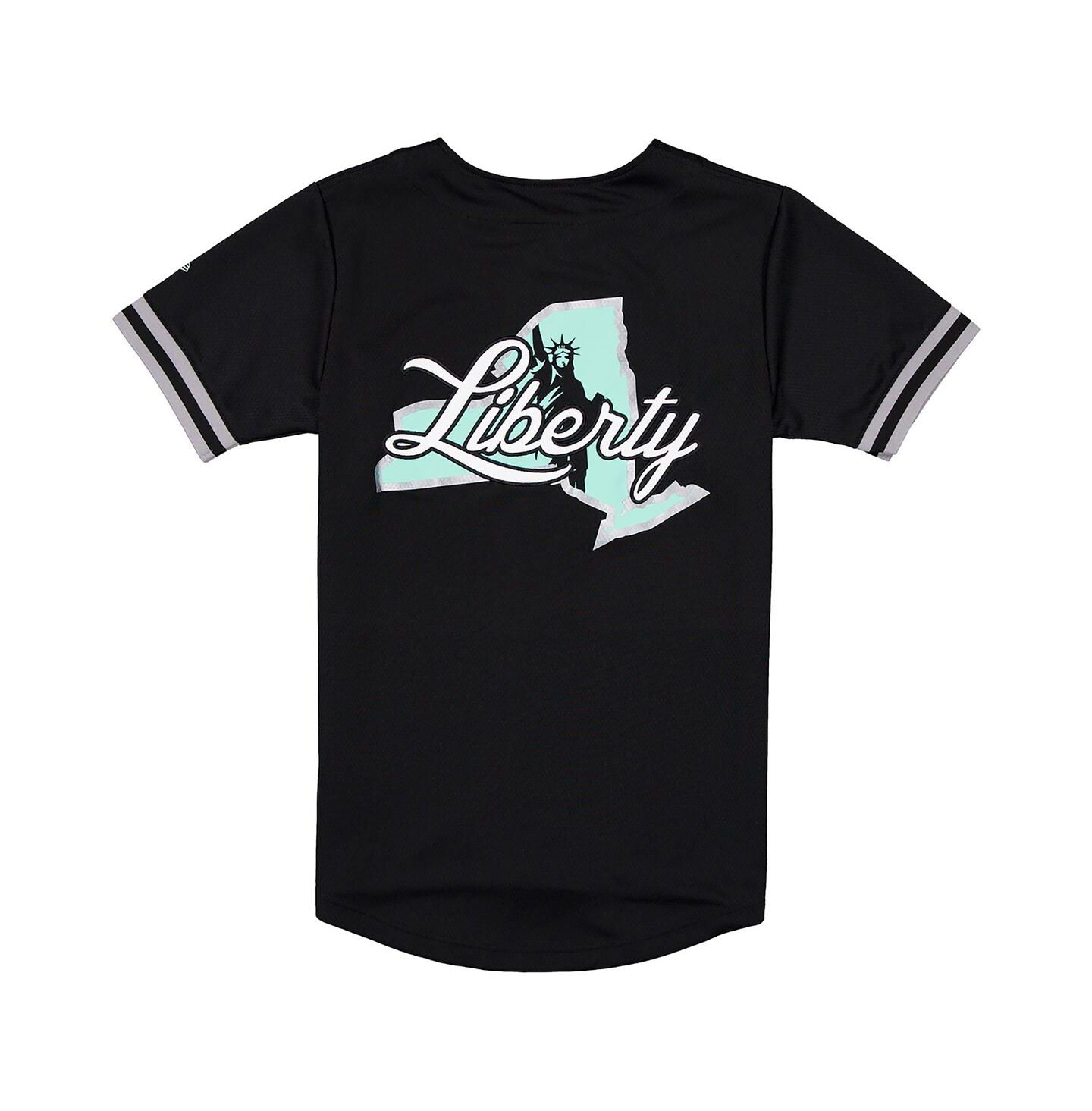 Мужской топ New Era Black New York Liberty 2026 WNBA Draft Hometown Baseball Jersey — фото 3