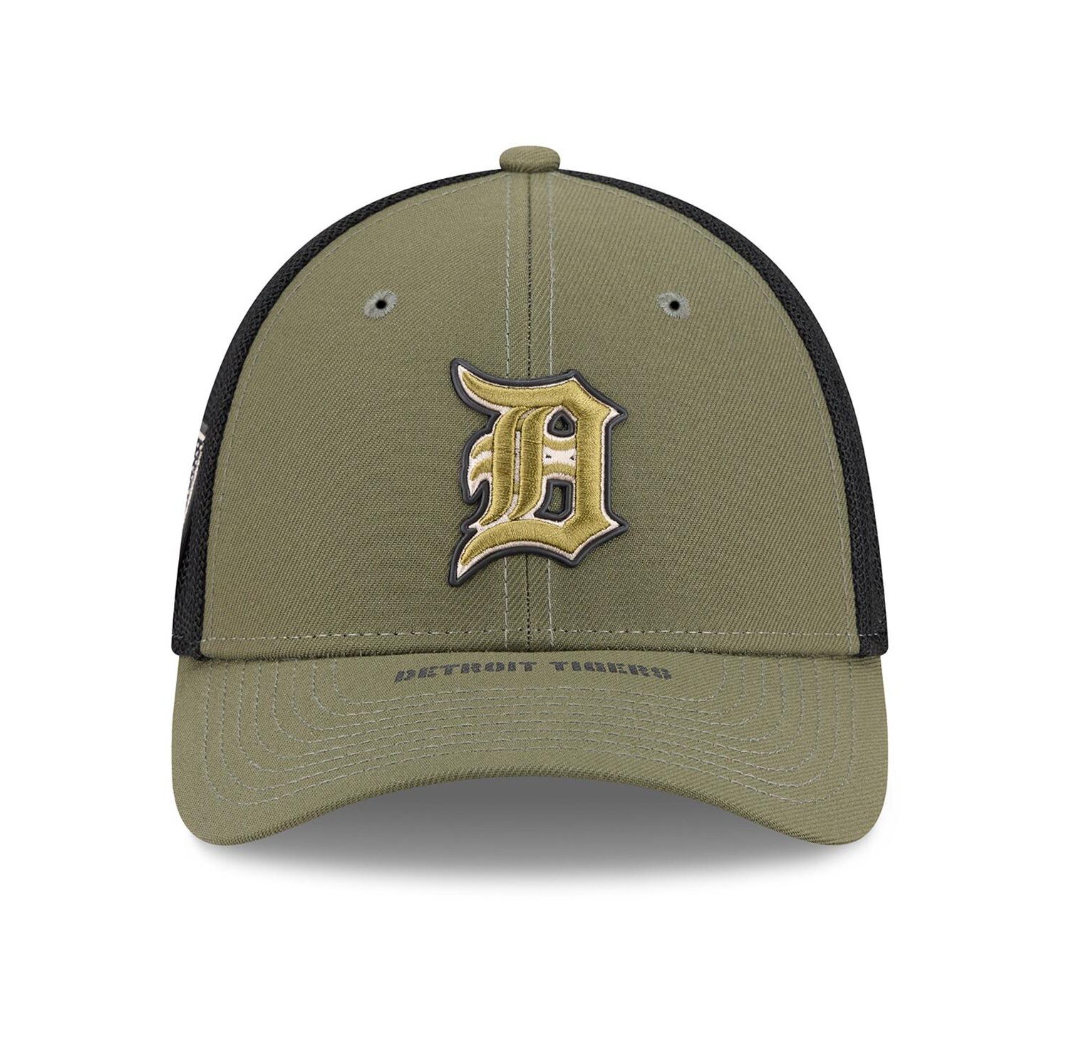 Men's Olive Detroit Tigers 2026 Armed Forces Day 39THIRTY M-Crown Flex Hat