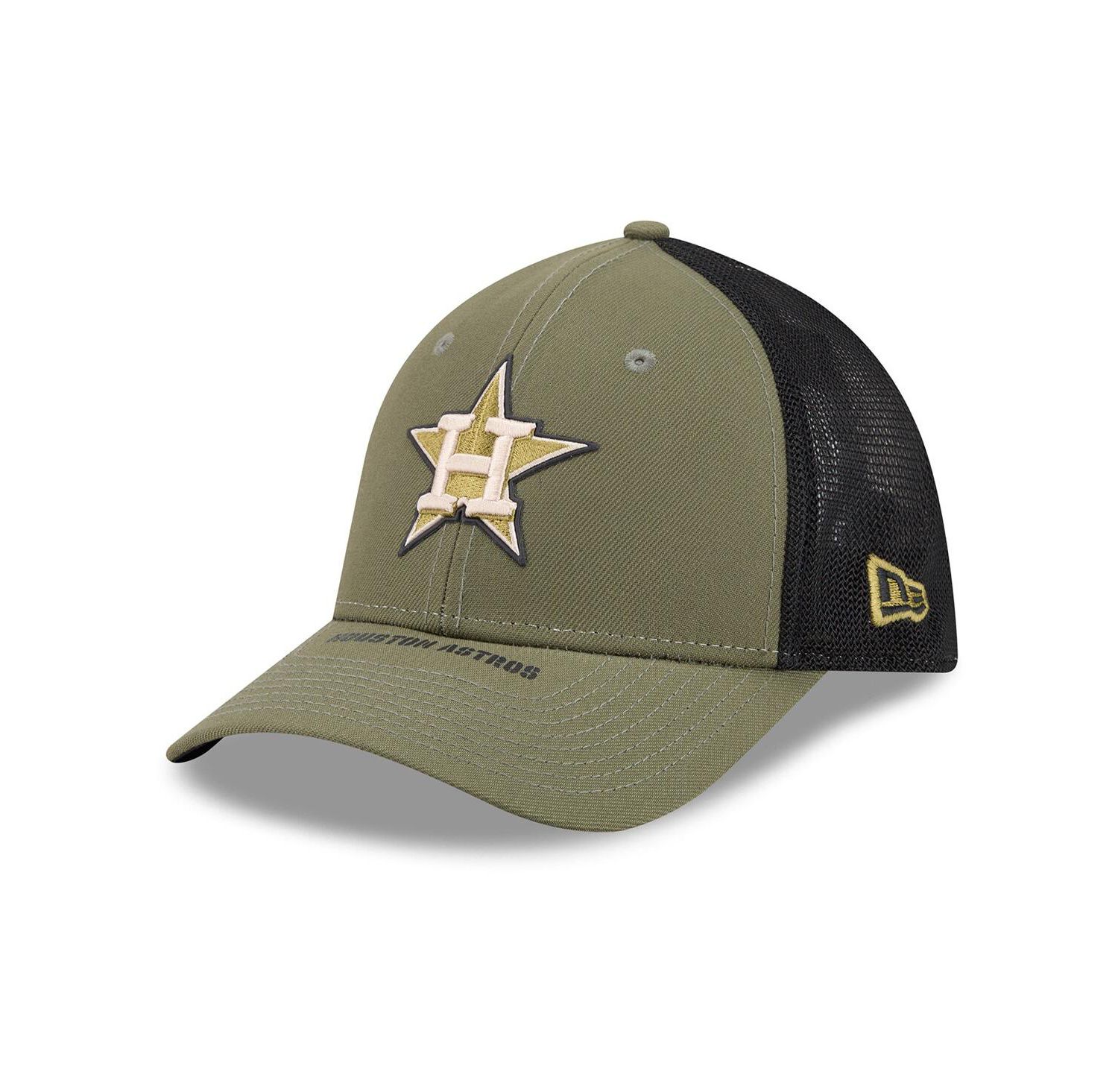 Men's Olive Houston Astros 2026 Armed Forces Day 39THIRTY M-Crown Flex Hat