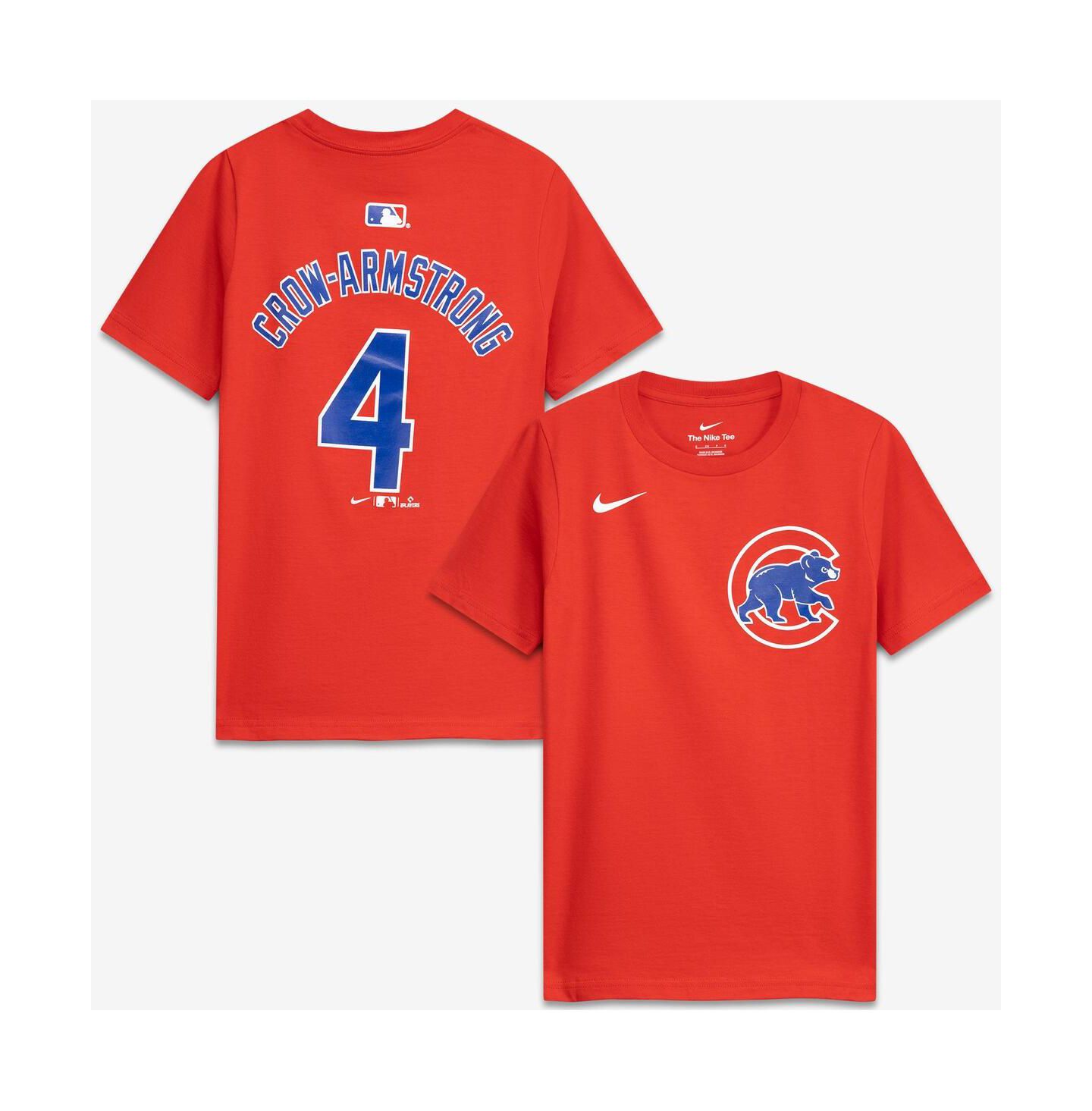 Детская футболка Nike Pete Crow-Armstrong Red Chicago Cubs Name & Number — фото 1