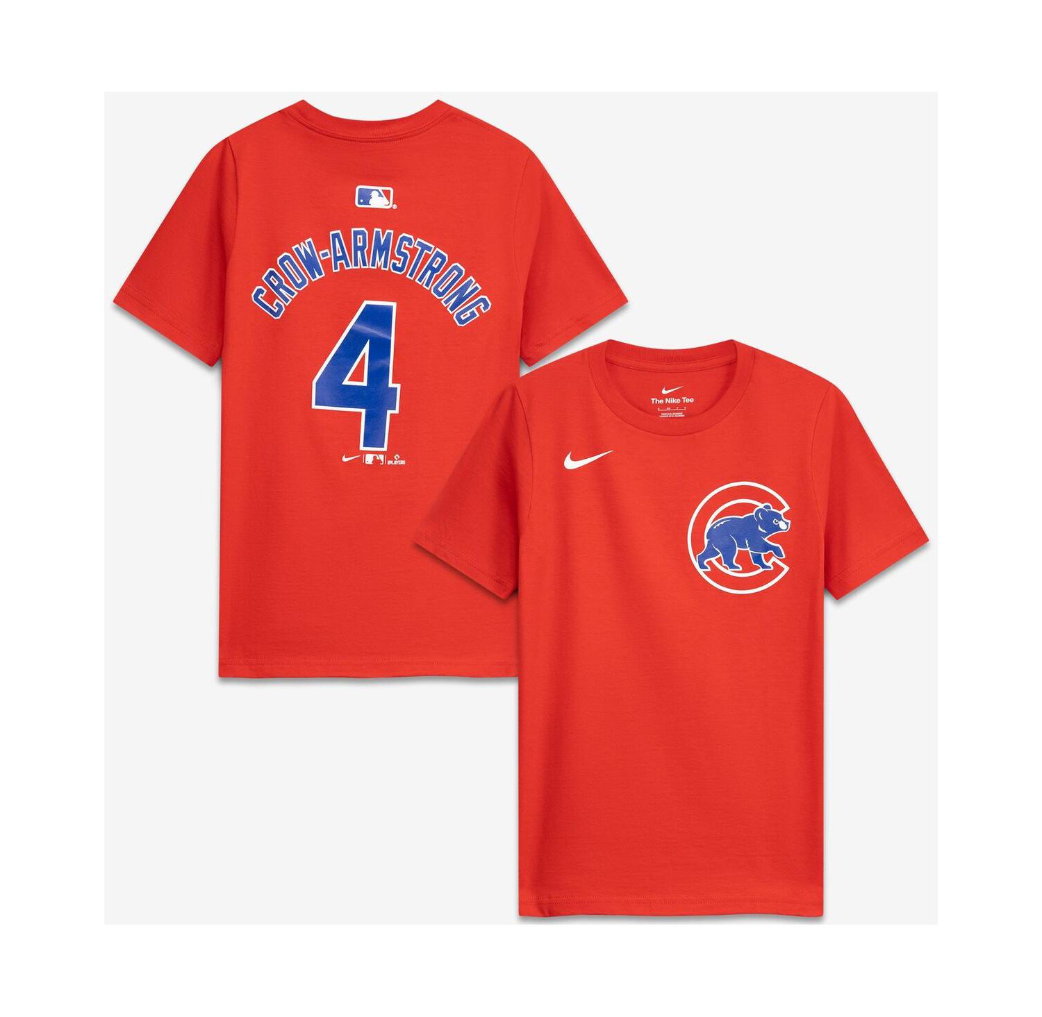 Big Boys and Girls Pete Crow-Armstrong Red Chicago Cubs Name & Number T-Shirt