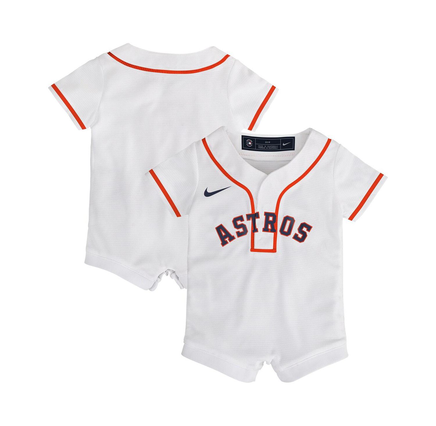 Baby Boys and Girls White Houston Astros Home Replica Romper Jersey