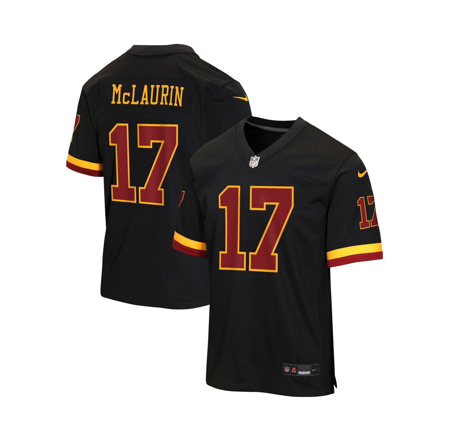 Big Boys and Girls Terry McLaurin Black Washington Commanders Hail Raiser Alternate Game Jersey