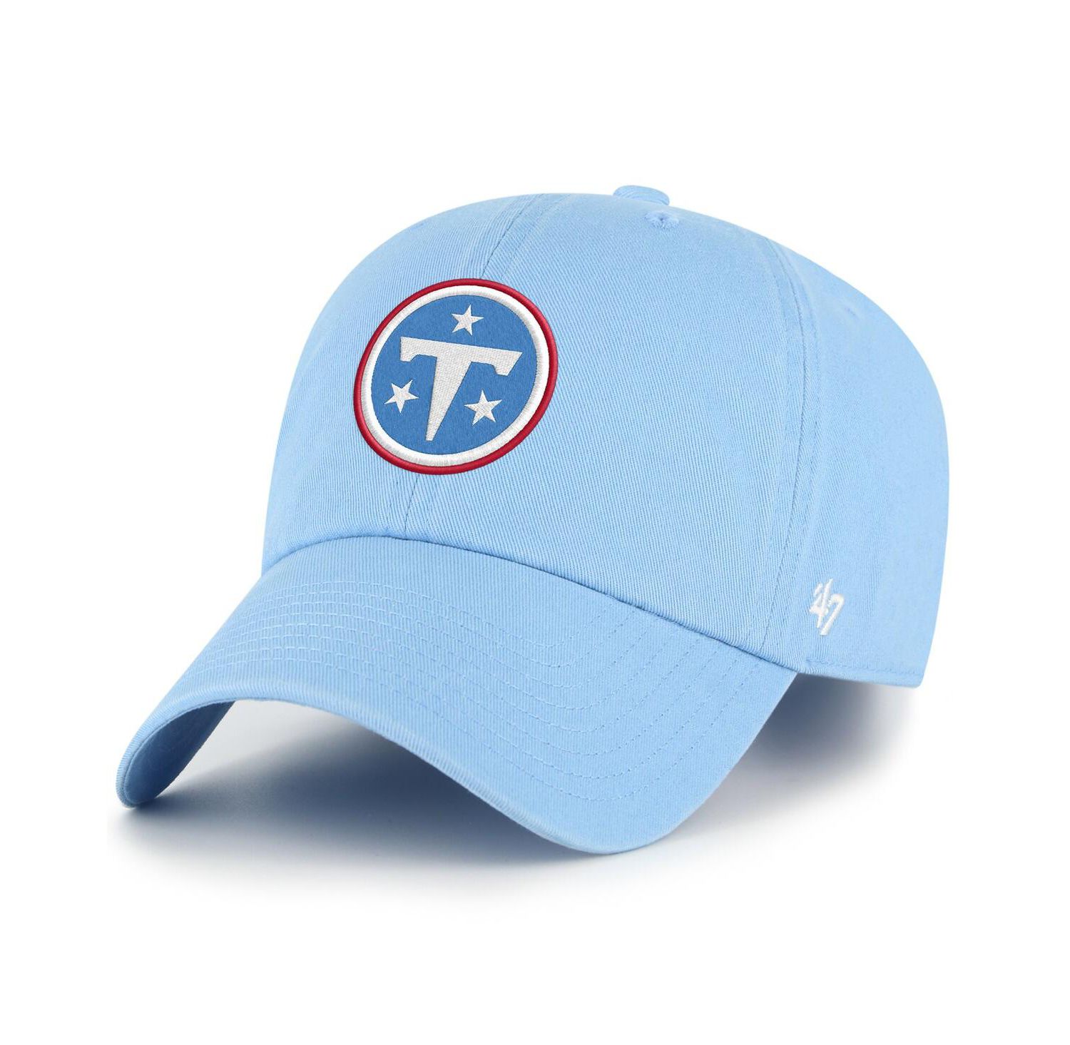 Men's Light Blue Tennessee Titans Primary Logo Clean Up Adjustable Hat